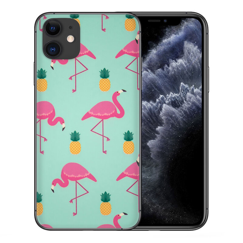 Skin iPhone 11 - Sticker Mobster Autoadeziv Pentru Spate - Flamingo