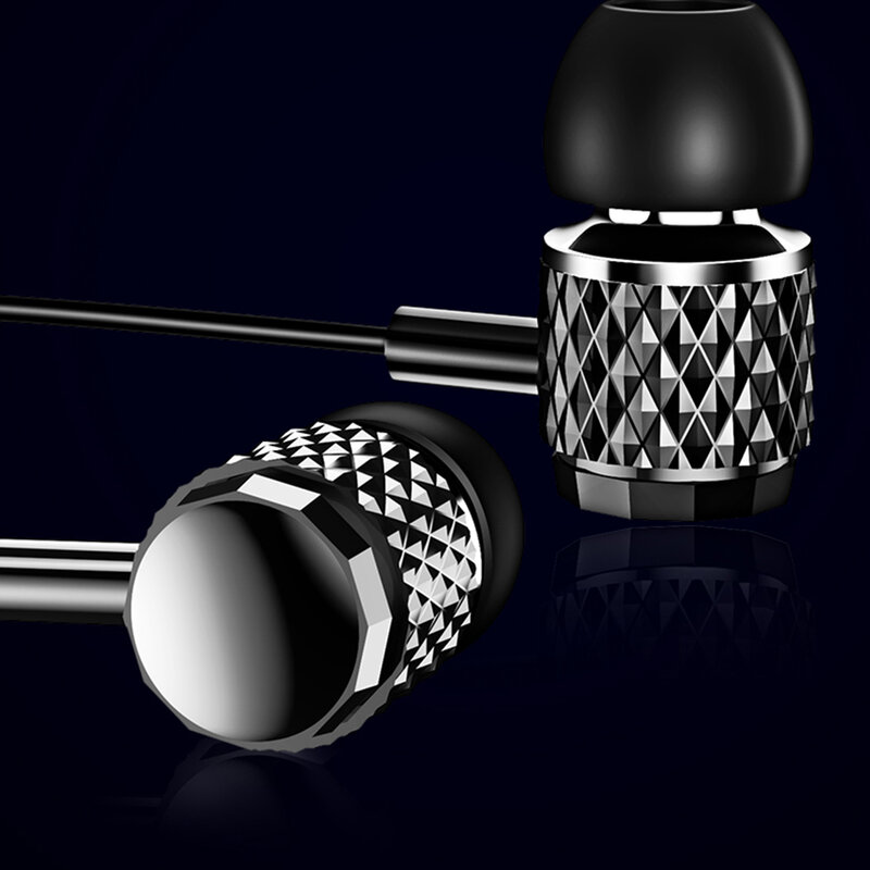 Casti In-Ear Cu Microfon USAMS EP-38 Electroplating Earphone Wire 3.5mm 1.2m - US-SJ383 - Negru