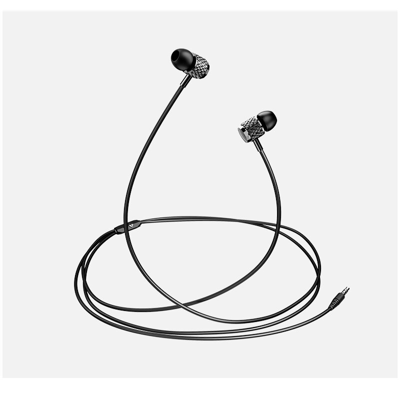 Casti In-Ear Cu Microfon USAMS EP-38 Electroplating Earphone Wire 3.5mm 1.2m - US-SJ383 - Negru