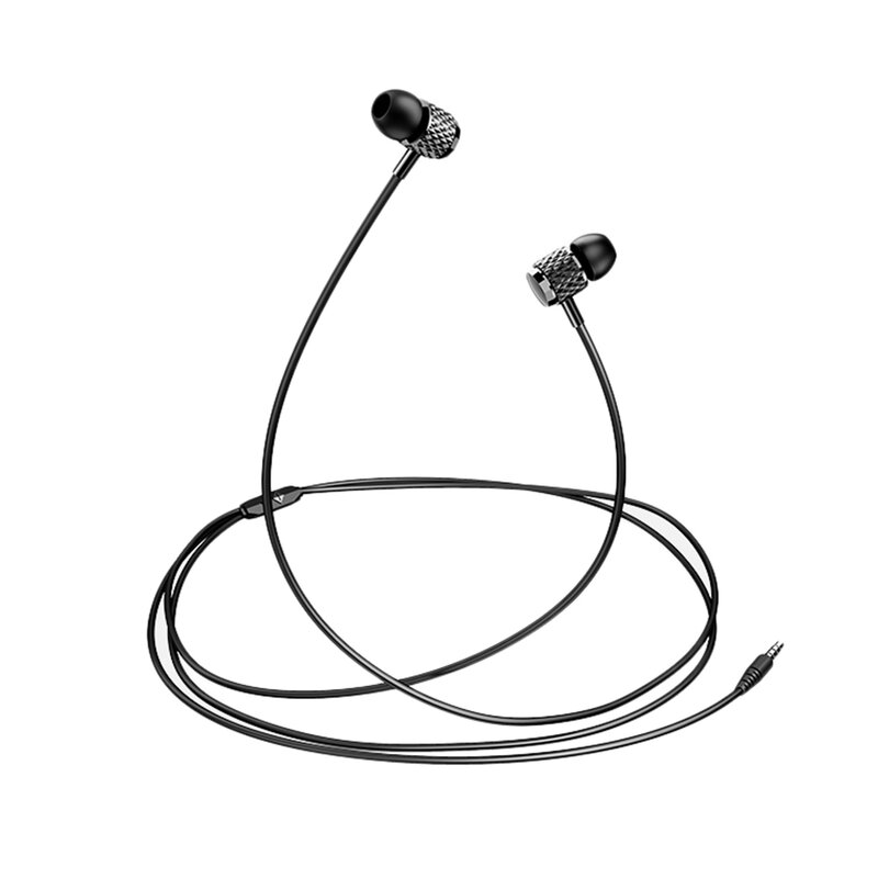 Casti In-Ear Cu Microfon USAMS EP-38 Electroplating Earphone Wire 3.5mm 1.2m - US-SJ383 - Negru