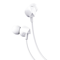 Casti In-Ear Cu Microfon Hoco M60 Stereo Earphones HiFi Audio 3.5mm 1.2m - Alb