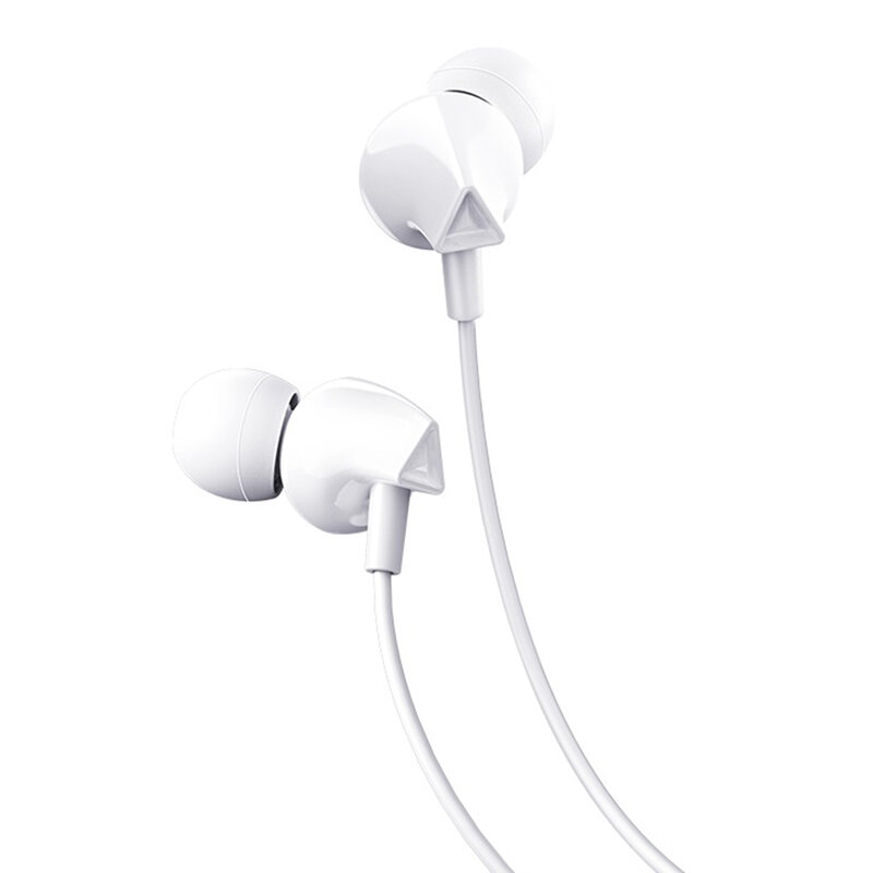 Casti In-Ear Cu Microfon Hoco M60 Stereo Earphones HiFi Audio 3.5mm 1.2m - Alb