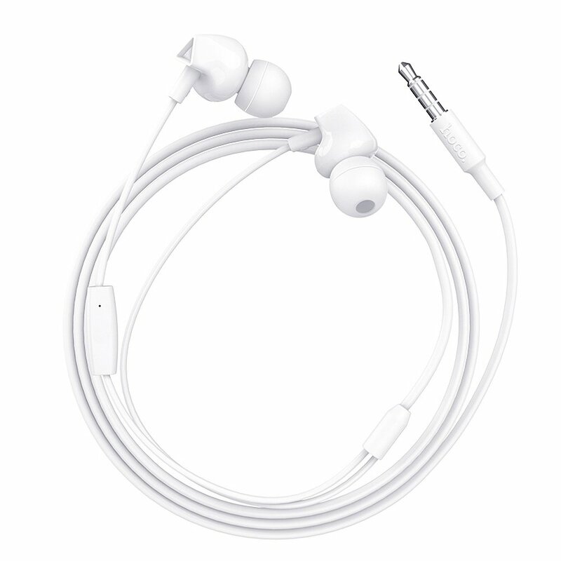 Casti In-Ear Cu Microfon Hoco M60 Stereo Earphones HiFi Audio 3.5mm 1.2m - Alb