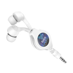Casti In-Ear Hoco M68 Stereo Earphones HiFi Dual Retraction Bass Music 3.5mm 65cm - Alb