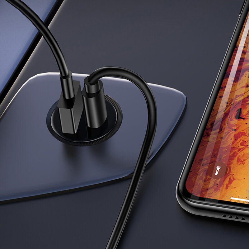 Incarcator Auto USAMS C12 USB QC4.0 + Type-C PD3.0 Fast Charging 8A - US-CC086 - Alb