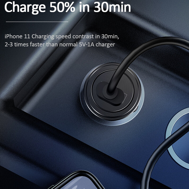 Incarcator Auto USAMS C14 Fast Charging Type-C PD3.0 Aluminum 3A 18W - US-CC095 - Negru