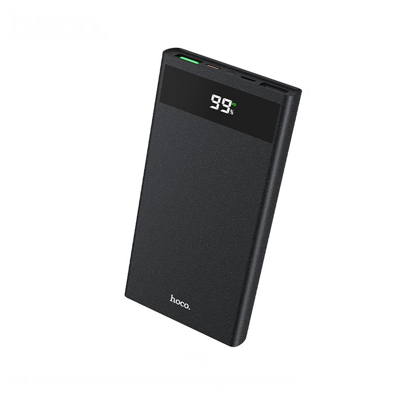 Baterie Externa Hoco J49 Dual USB/PD Type-C/Micro-USB Digital Display 10000mAh 18W QC3.0 - Negru