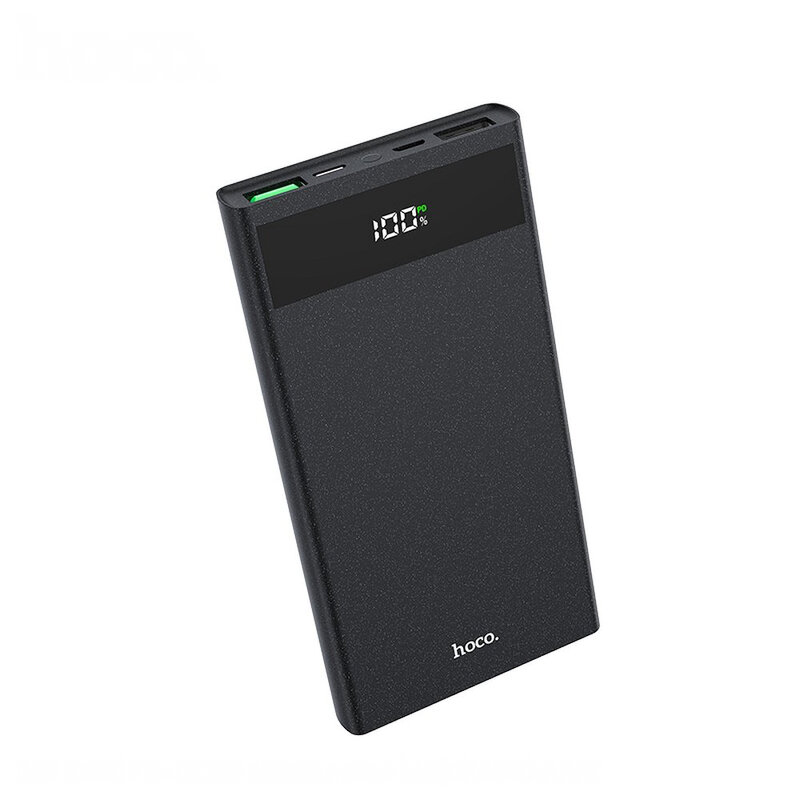Baterie Externa Hoco J49 Dual USB/PD Type-C/Micro-USB Digital Display 10000mAh 18W QC3.0 - Negru
