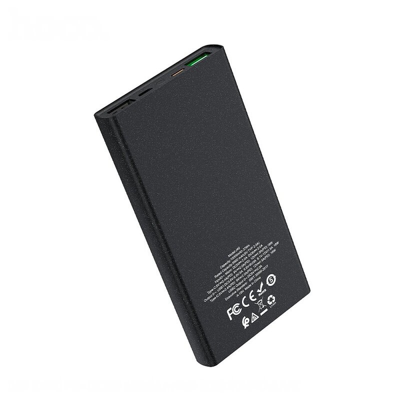 Baterie Externa Hoco J49 Dual USB/PD Type-C/Micro-USB Digital Display 10000mAh 18W QC3.0 - Negru