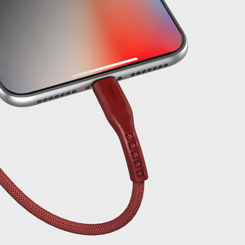 Cablu De Date Uniq Flex Type-C To Lightning Tough Reinforced Military Grade Absotech 3A 18W 1.2m - Cenusiu