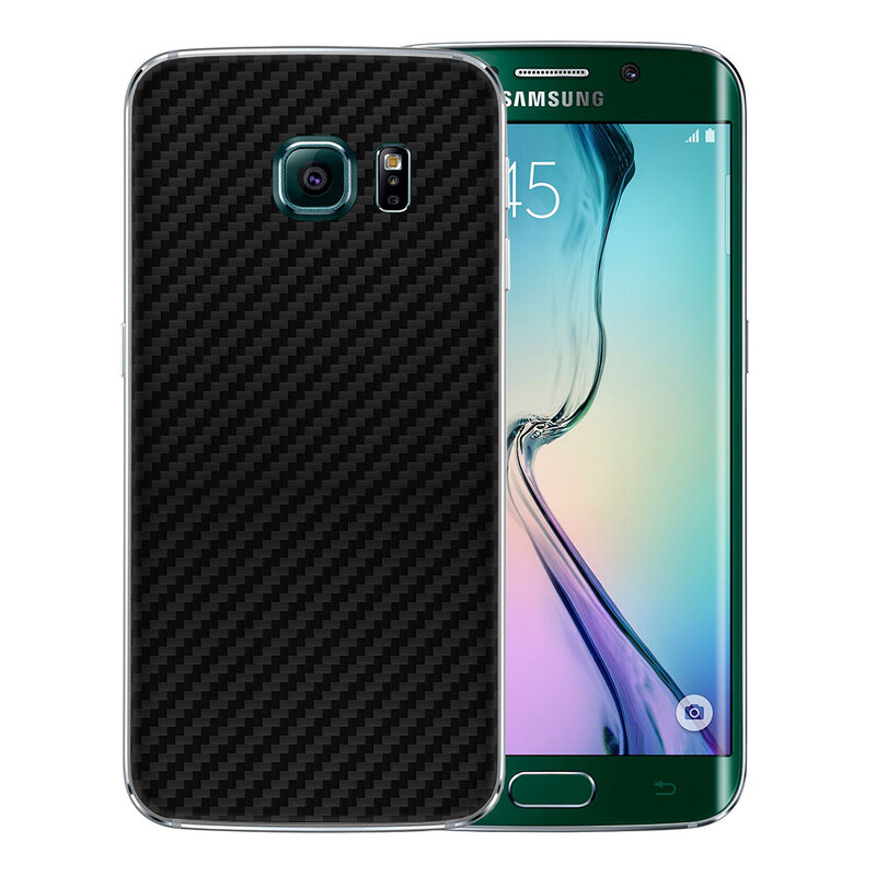 Skin Samsung Galaxy S6 Edge - Sticker Mobster Autoadeziv Pentru Spate - Carbon Black