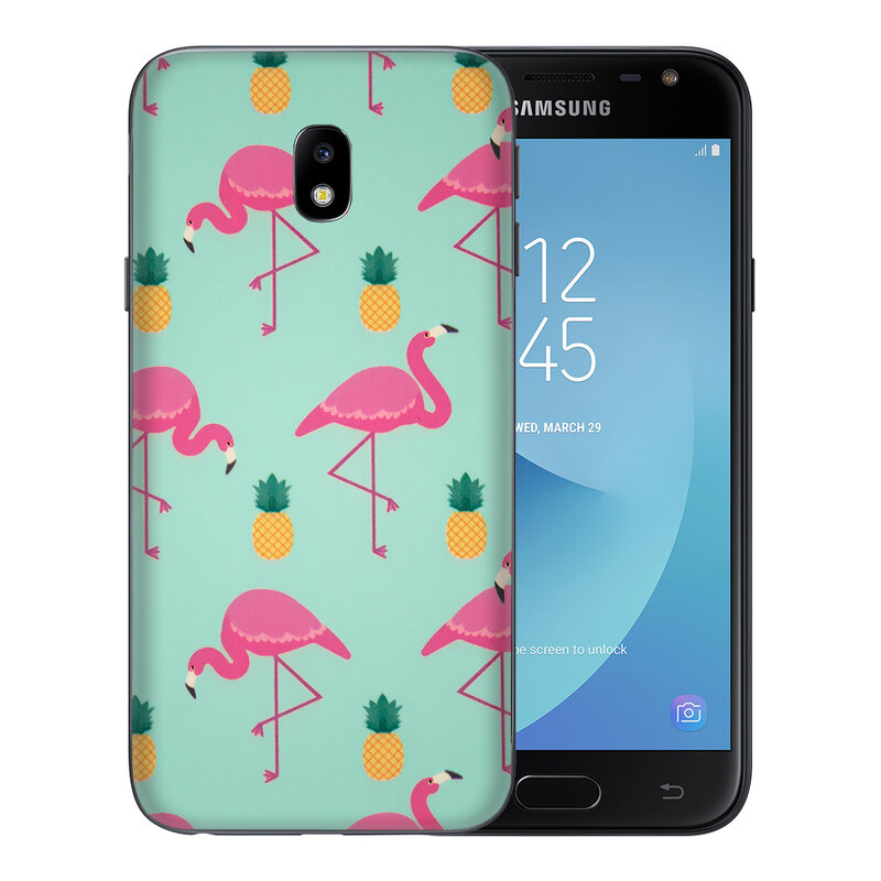 Skin Samsung Galaxy J5 2017 J530, Galaxy J5 Pro 2017 - Sticker Mobster Autoadeziv Pentru Spate - Flamingo