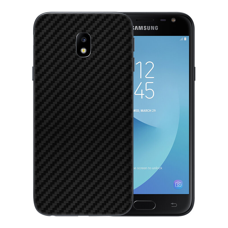 Skin Samsung Galaxy J7 2017 J730 - Sticker Mobster Autoadeziv Pentru Spate - Carbon Black