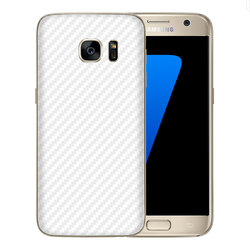 Skin Samsung Galaxy S7 - Sticker Mobster Autoadeziv Pentru Spate - Carbon White