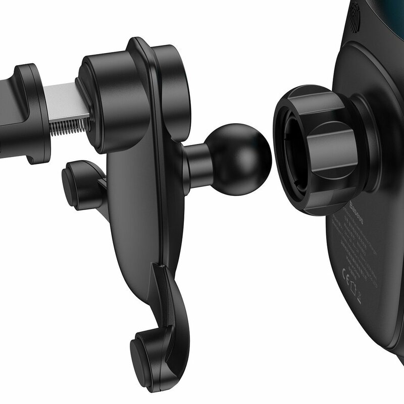 Suport auto cu incarcare wireless Baseus, 15W, negru, WXHW02-01