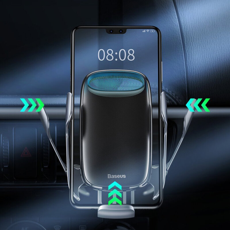 Suport auto cu incarcare wireless Baseus, 15W, negru, WXHW02-01