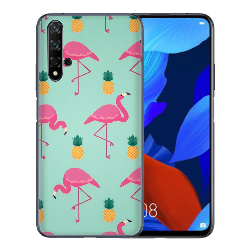 Skin Huawei Nova 5T - Sticker Mobster Autoadeziv Pentru Spate - Flamingo