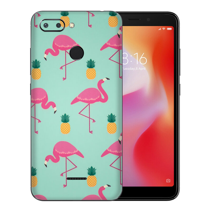 Skin Xiaomi Redmi 6 - Sticker Mobster Autoadeziv Pentru Spate - Flamingo