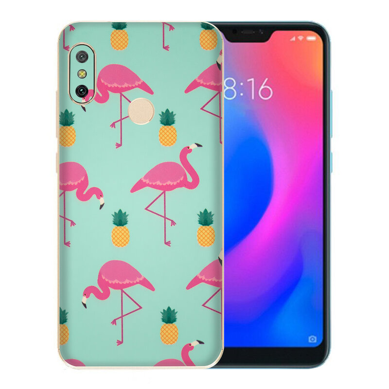 Skin Xiaomi Redmi 6 Pro - Sticker Mobster Autoadeziv Pentru Spate - Flamingo