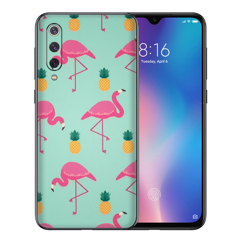 Skin Xiaomi Mi 9 - Sticker Mobster Autoadeziv Pentru Spate - Flamingo