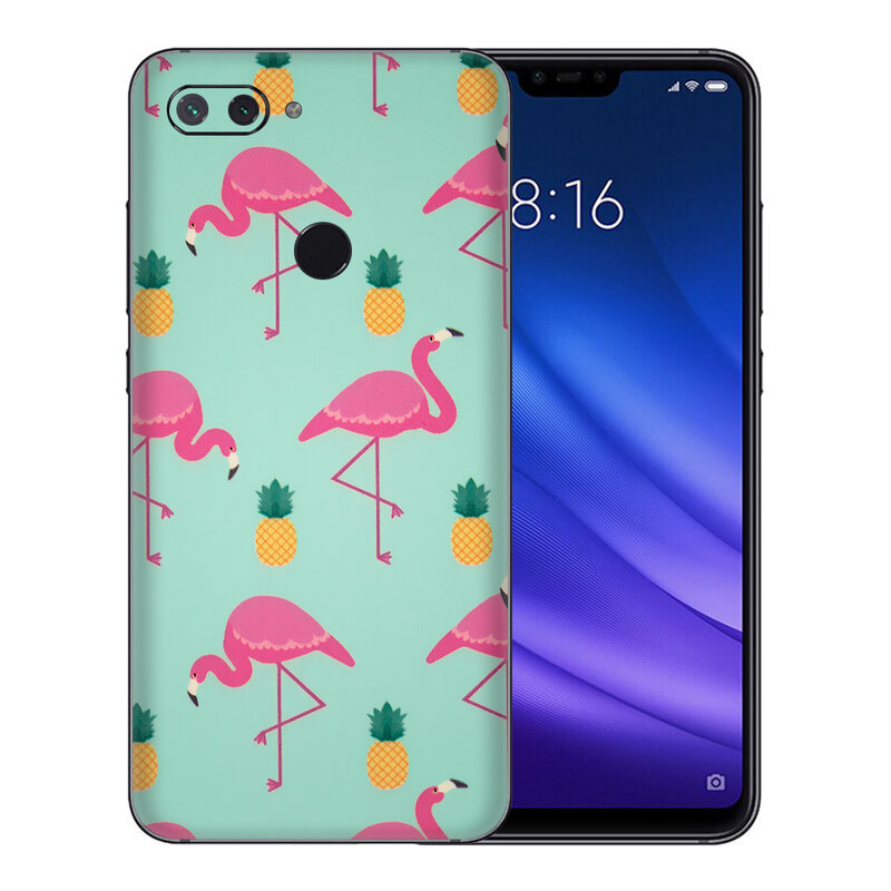 Skin Xiaomi Mi 8 Lite - Sticker Mobster Autoadeziv Pentru Spate - Flamingo