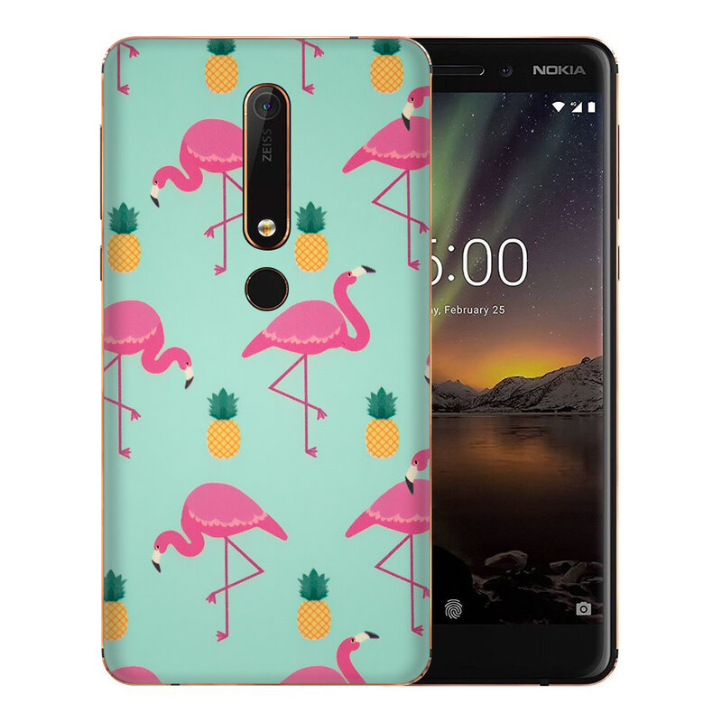 Skin Nokia 6.1 - Sticker Mobster Autoadeziv Pentru Spate - Flamingo