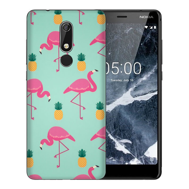 Skin Nokia 5.1 2018 - Sticker Mobster Autoadeziv Pentru Spate - Flamingo