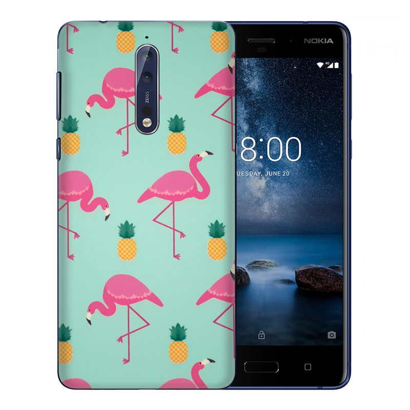 Skin Nokia 8 - Sticker Mobster Autoadeziv Pentru Spate - Flamingo