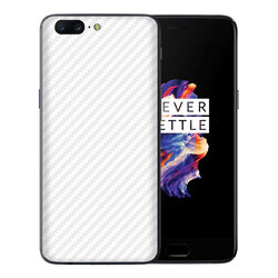 Skin OnePlus 5T - Sticker Mobster Autoadeziv Pentru Spate - Carbon White