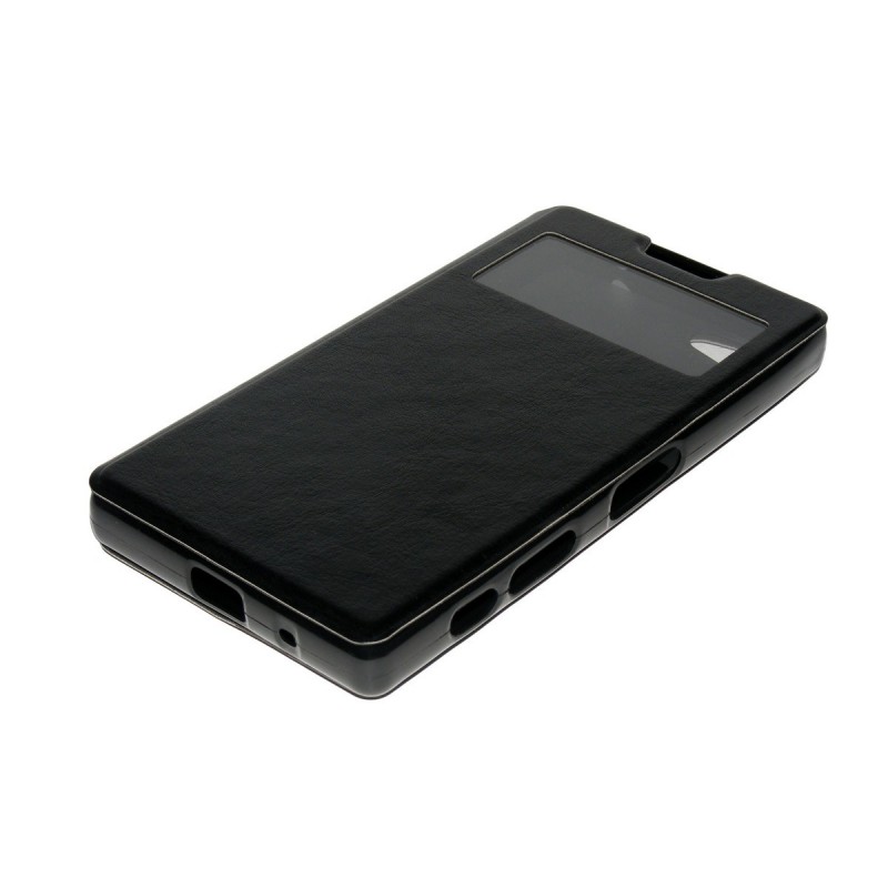 Husa Sony Xperia Z5 Compact Toc Flip Carte Negru BNG