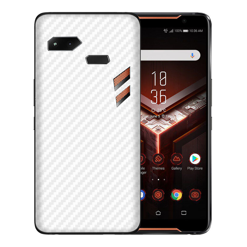 Skin Asus ROG Phone ZS600KL - Sticker Mobster Autoadeziv Pentru Spate - Carbon White