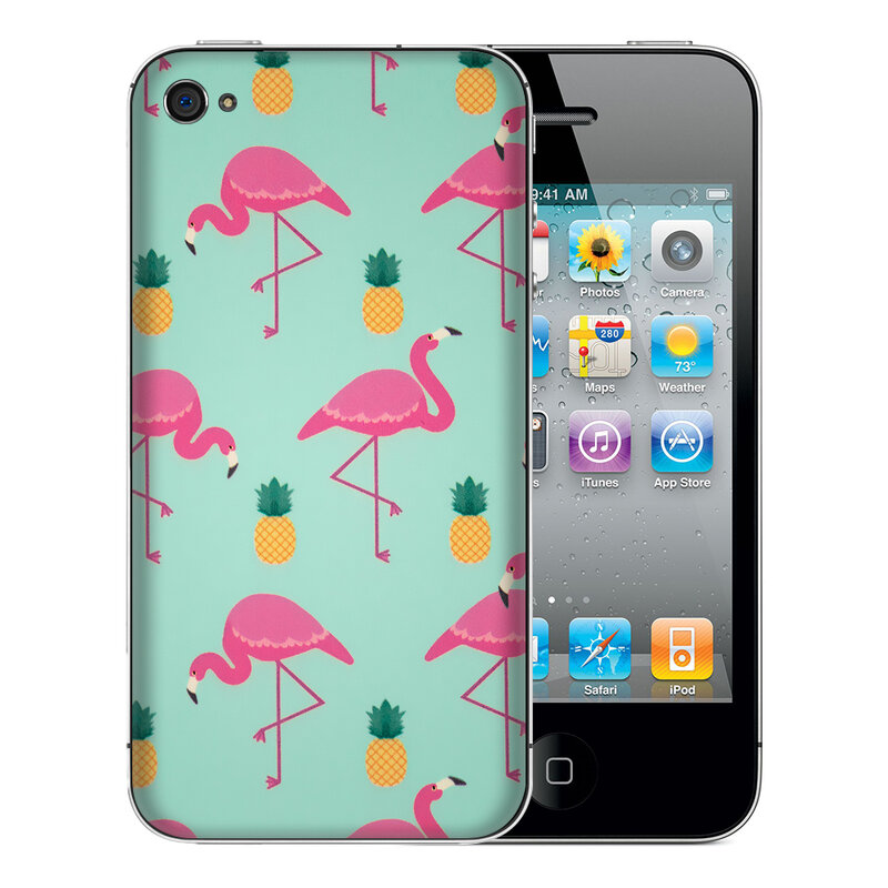 Skin iPhone 4S - Sticker Mobster Autoadeziv Pentru Spate - Flamingo