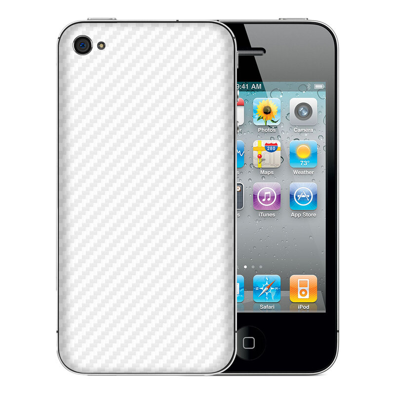 Skin iPhone 4S - Sticker Mobster Autoadeziv Pentru Spate - Carbon White
