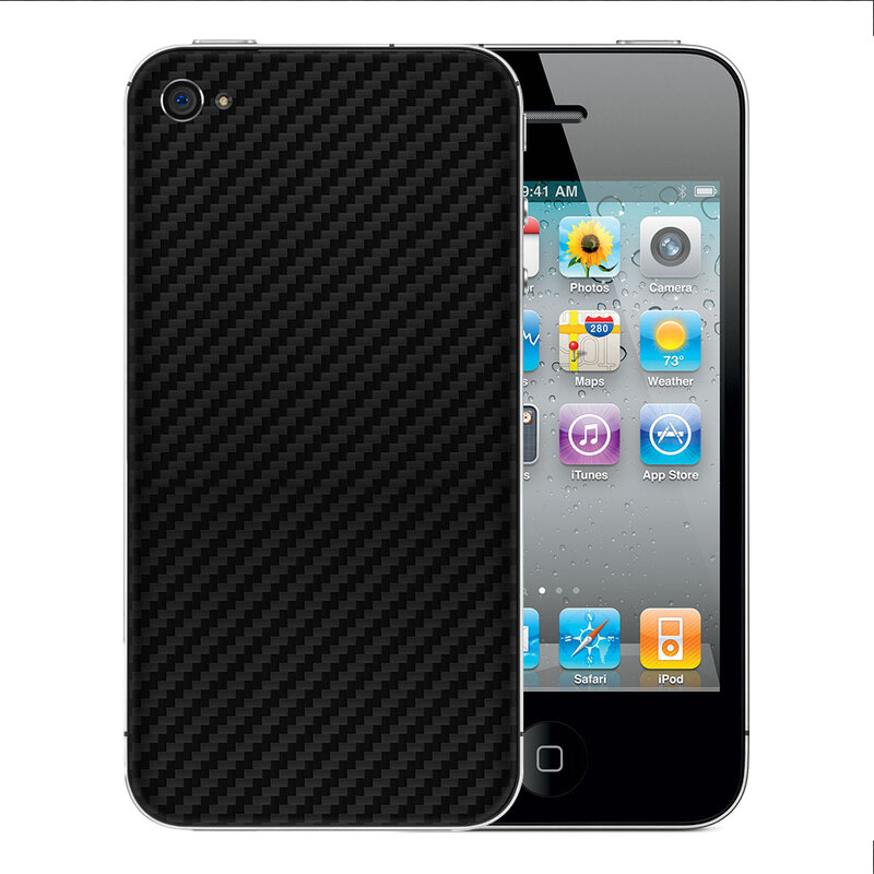 Skin iPhone 4S - Sticker Mobster Autoadeziv Pentru Spate - Carbon Black