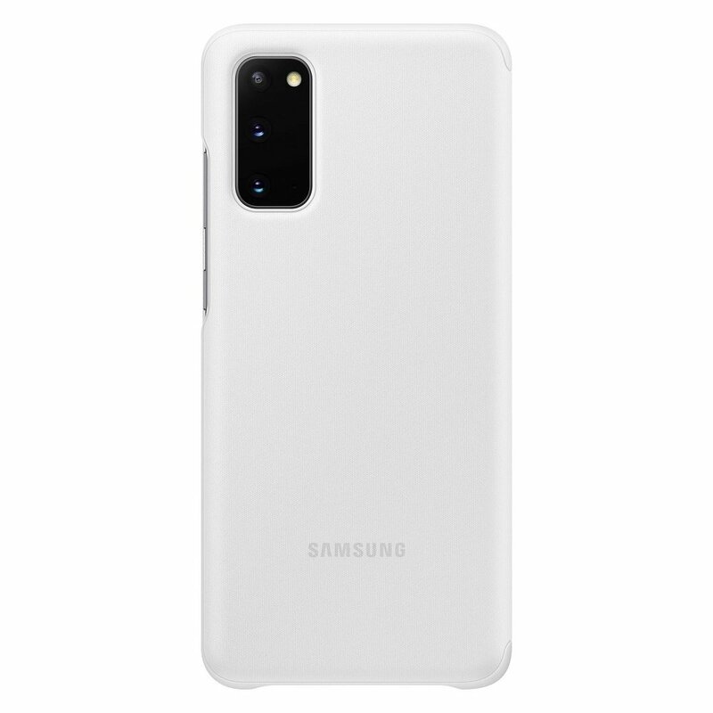 Husa Originala Samsung Galaxy S20 Smart Clear View Cover - Alb