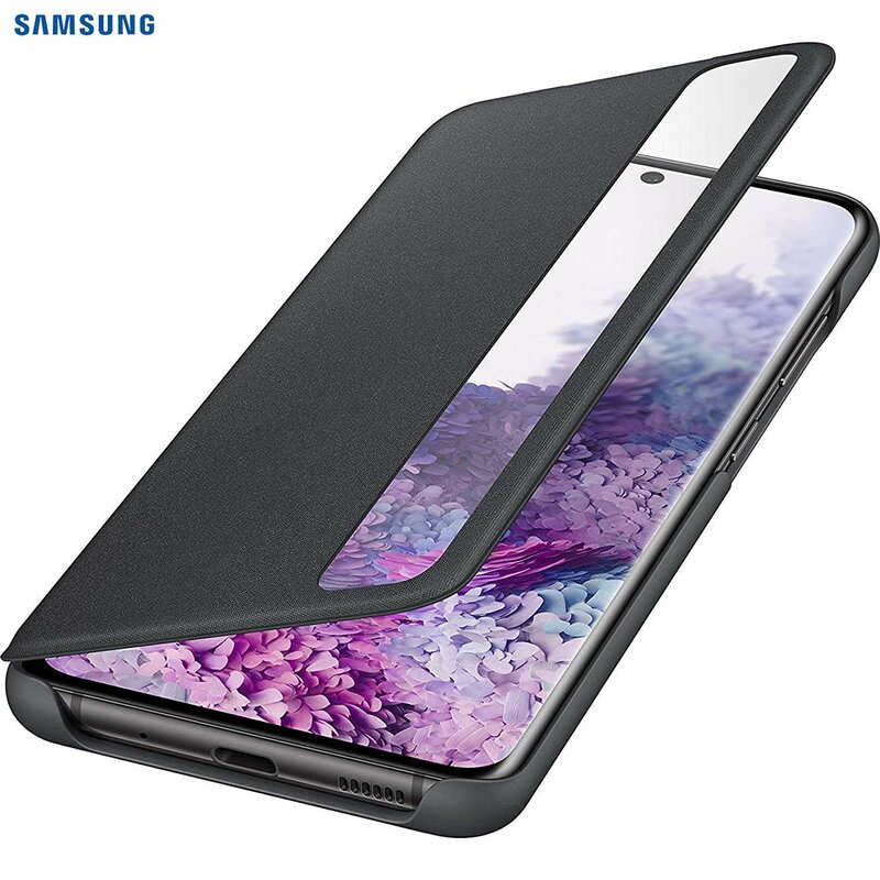 Husa Originala Samsung Galaxy S20 Plus 5G Smart Clear View Cover - Alb