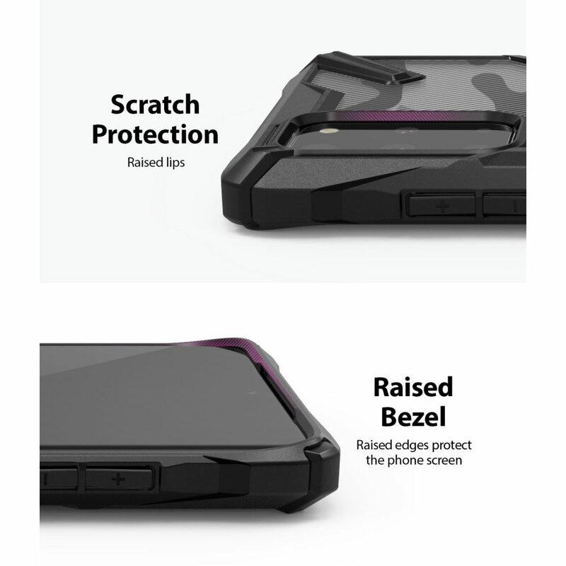 Husa Samsung Galaxy S20 Plus 5G Ringke Fusion X Design - Camo Black