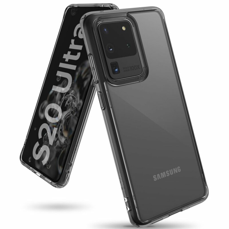 Husa Samsung Galaxy S20 Ultra Ringke Fusion, cenusiu