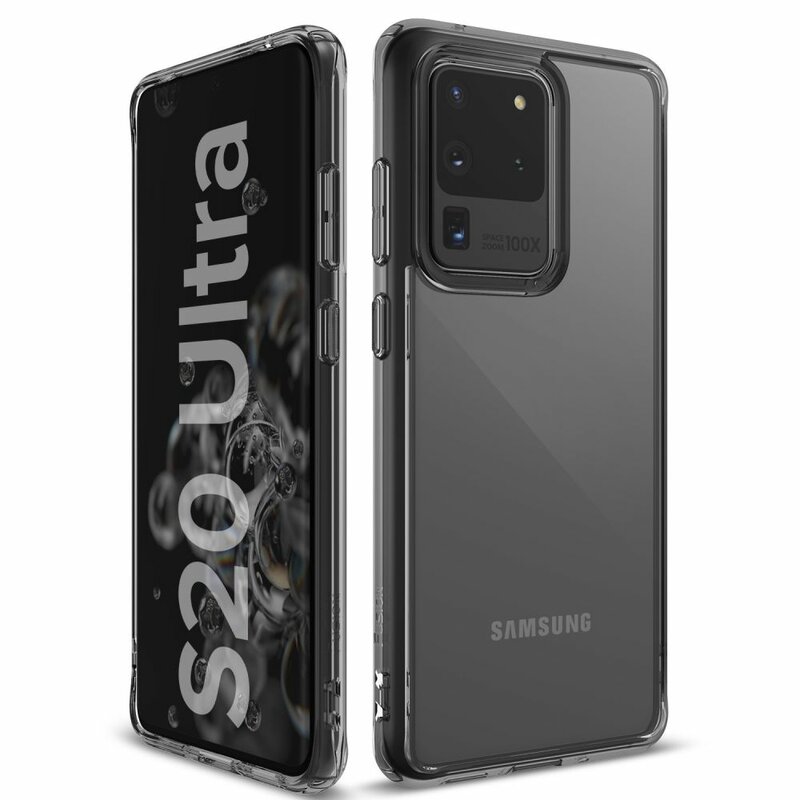 Husa Samsung Galaxy S20 Ultra Ringke Fusion, cenusiu