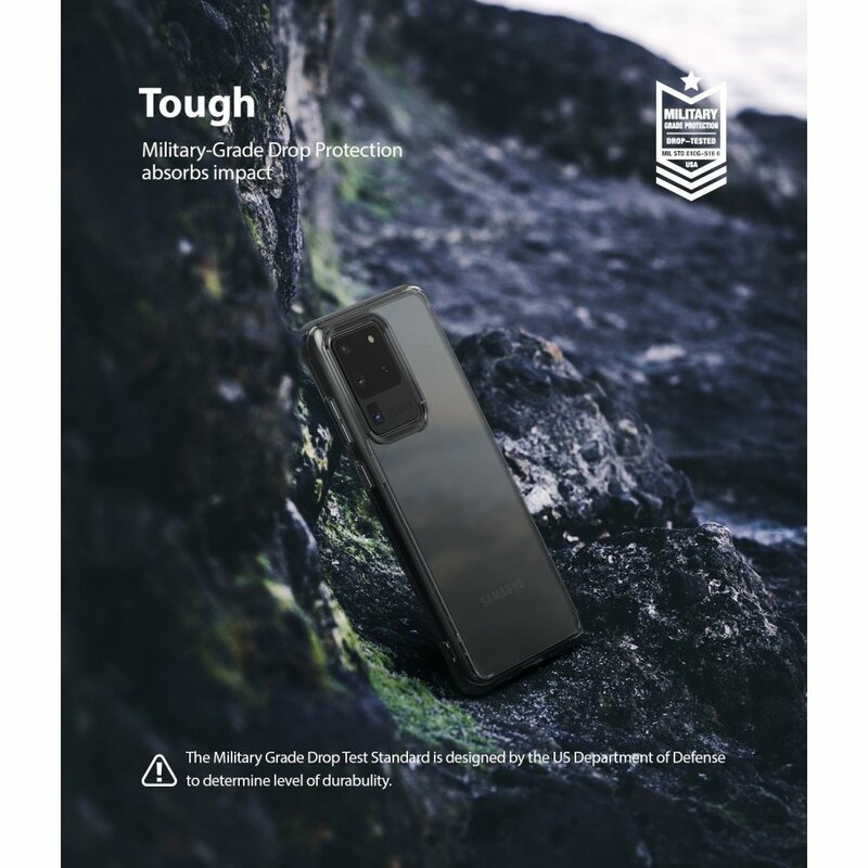 Husa Samsung Galaxy S20 Ultra Ringke Fusion, cenusiu