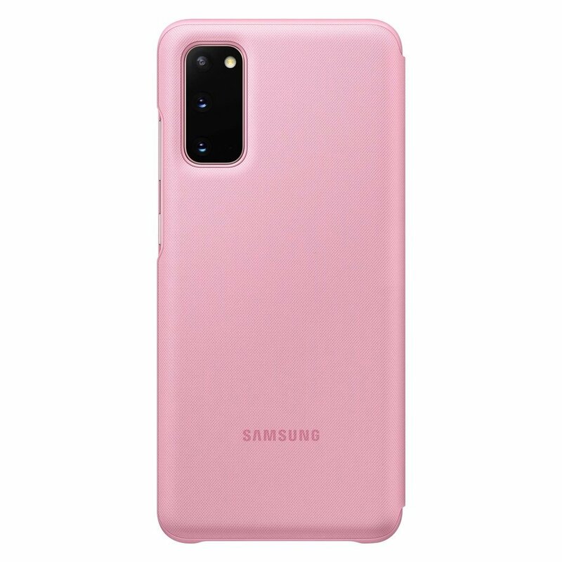 Husa Originala Samsung Galaxy S20 5G Smart Led View Cover - Roz