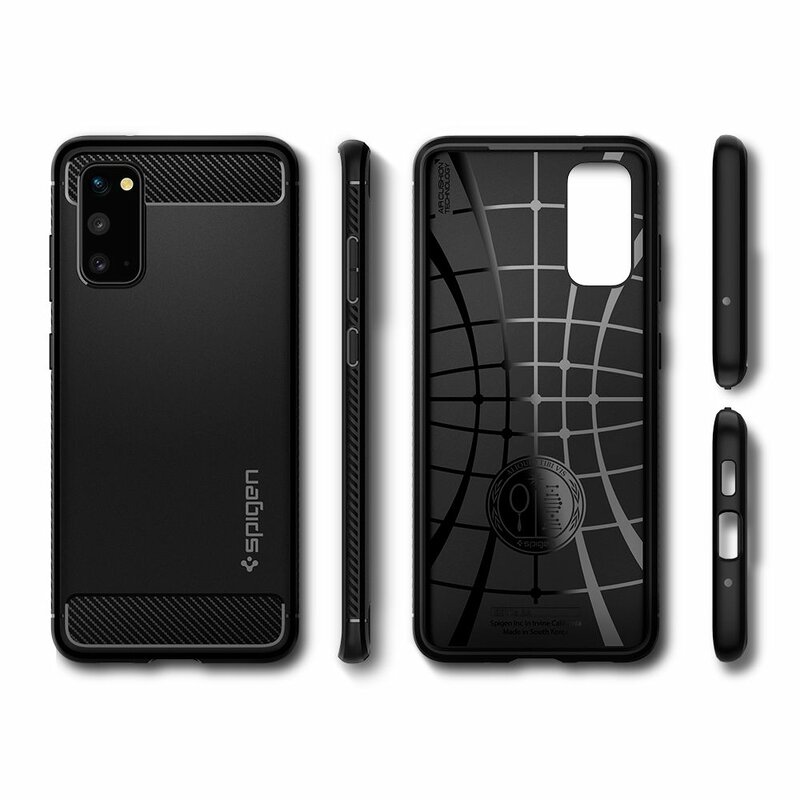 Husa Samsung Galaxy S20 5G Spigen Rugged Armor, negru