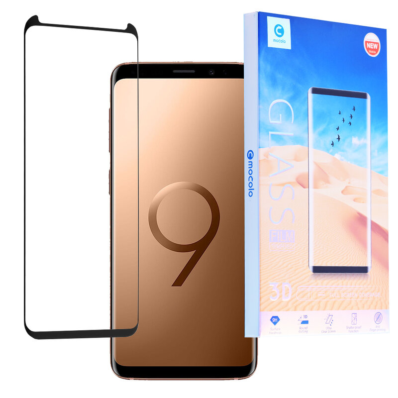 Folie Sticla Samsung Galaxy S9 Mocolo 3D Case Friendly, negru