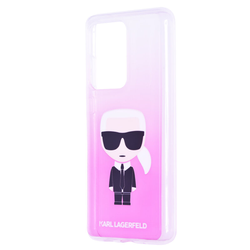 Husa Samsung Galaxy S20 Ultra 5G Karl Lagerfeld TPU Transparent - Pink Karl