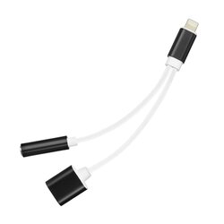 Convertor Lightning HF/audio + Charging For iPhone - 5901737398789 - White/Black