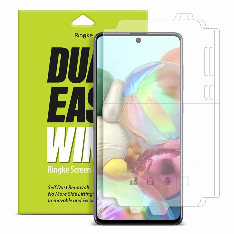 [Pachet 2x] Folie Samsung Galaxy A51 4G Ringke Dual Easy Wing Self Dust Removal - Clear