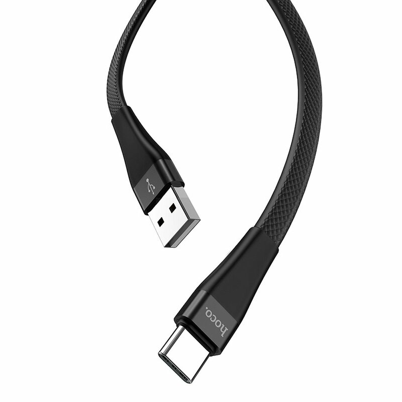 Cablu De Date Hoco Selected S4 USB La Type-C Cu Temporizator Si Afisaj LED 3A 1.2m - Negru
