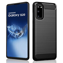 Husa Samsung Galaxy S20 5G Techsuit Carbon Silicone, negru
