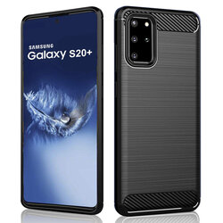Husa Samsung Galaxy S20 Plus Techsuit Carbon Silicone, negru
