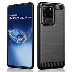 Husa Samsung Galaxy S20 Ultra TPU Carbon - Negru